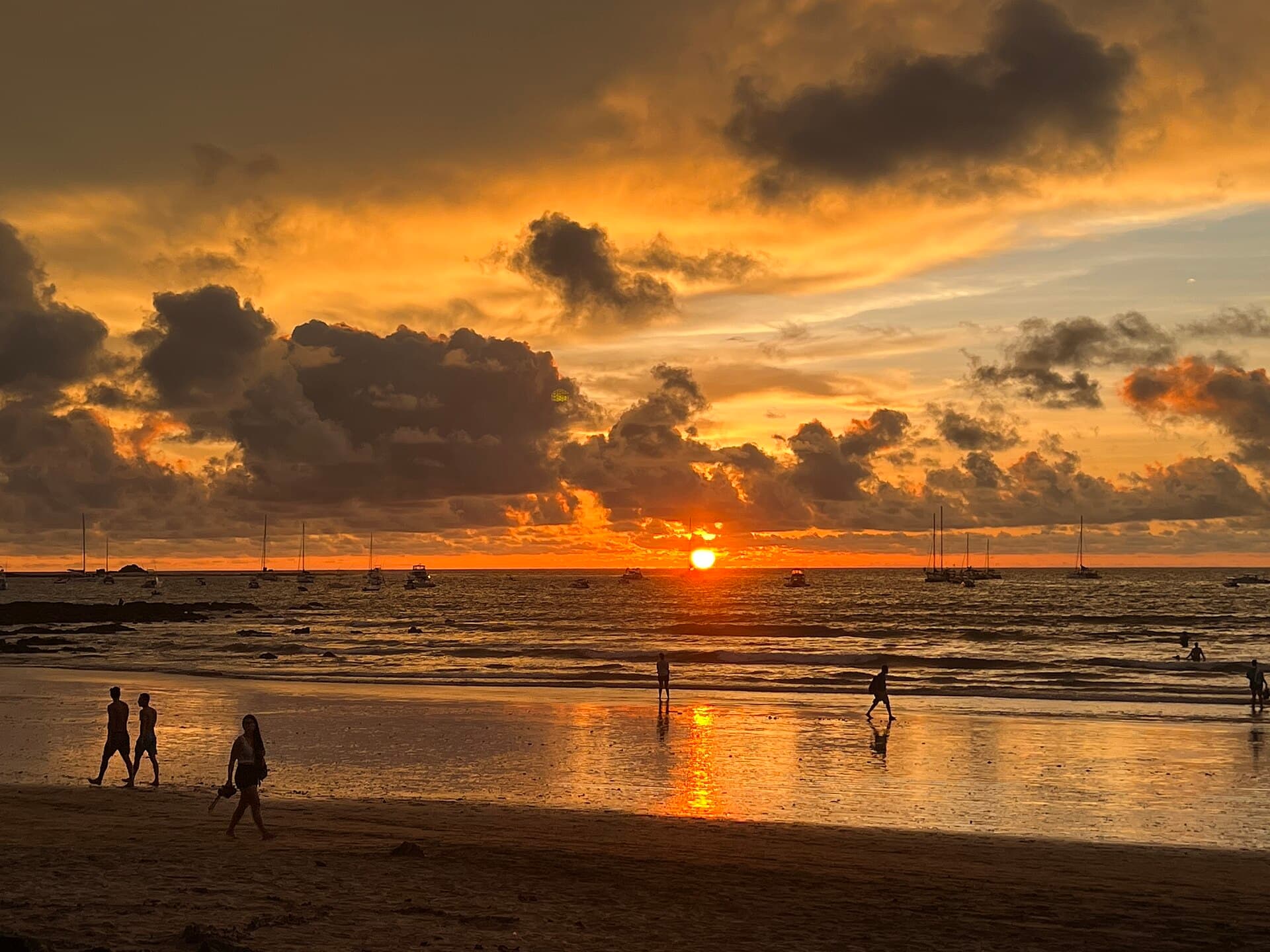 Sunset on a Costa Rica beach